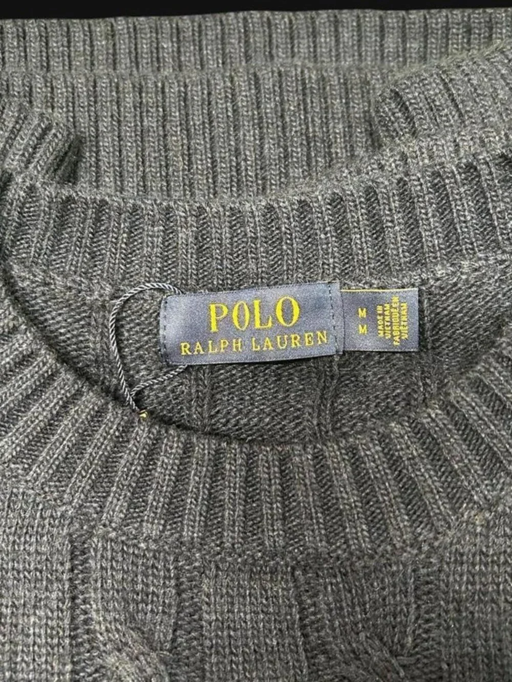 Polo Ralph Lauren Navy Cable Knit Crewneck Sweater
